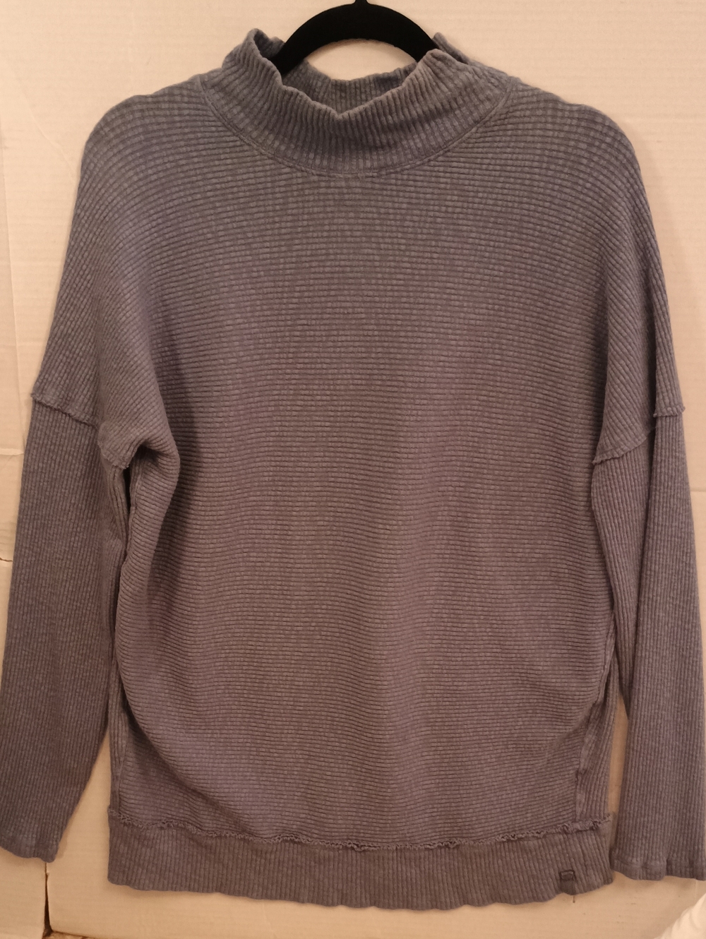 We The Free Lilac Gray Ribbed Mockneck Oversized Tunic Top XS